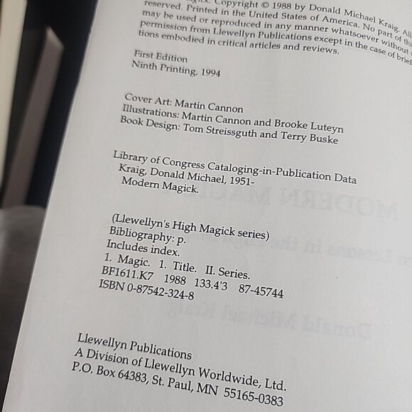 Modern Magick : Eleven Lessons in the High Magickal Arts by D.Kraig 9th Printing - Picture 11 of 16